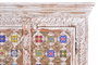 GINER Y COLOMER Armoire en bois de manguier blanc vieilli